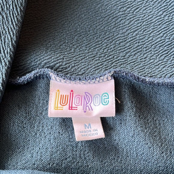 LuLaRoe Blue Ribbed Pencil Skirt - Picture 3 of 4